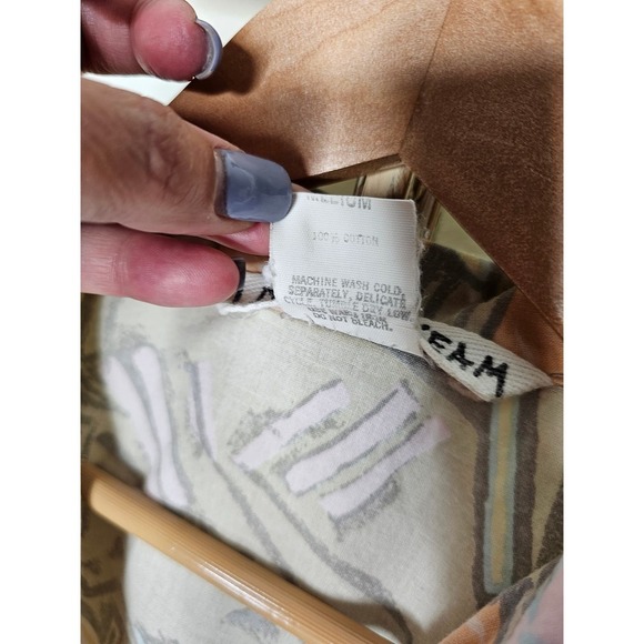 Vintage muted 80's Tropical button up ladies size medium - Picture 4 of 10